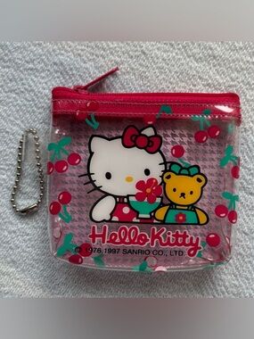 NWOT Hello Kitty RARE Vintage Cherry Coin Purse Keychain 1997